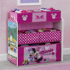 Delta Children Minnie Mouse (1063) Design and Store 6 Bin Toy Organizer 5-Minnie Mouse Design and Store 6 Bin Toy Organizer