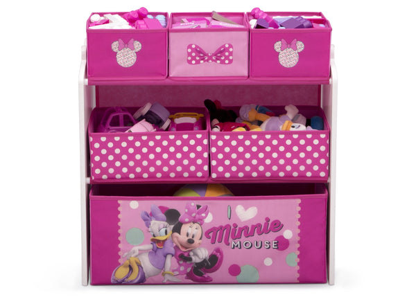 Delta Children Minnie Mouse (1063) Design and Store 6 Bin Toy Organizer, Front Silo View 2 - Mobile
