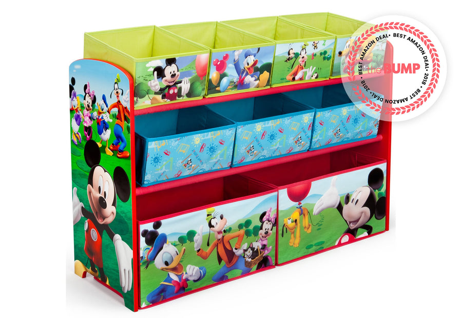 Delta Children Mickey Mouse Deluxe Multi-Bin Toy Organizer 2-Mickey Mouse Deluxe Multi-Bin Toy Organizer