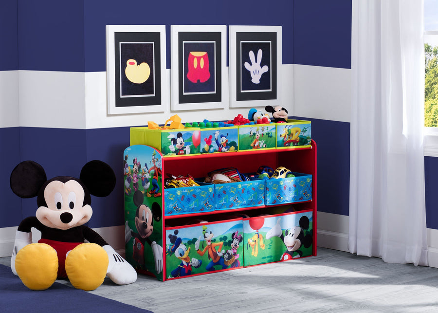 Delta Children Mickey Mouse Deluxe Multi-Bin Toy Organizer 1-Mickey Mouse Deluxe Multi-Bin Toy Organizer