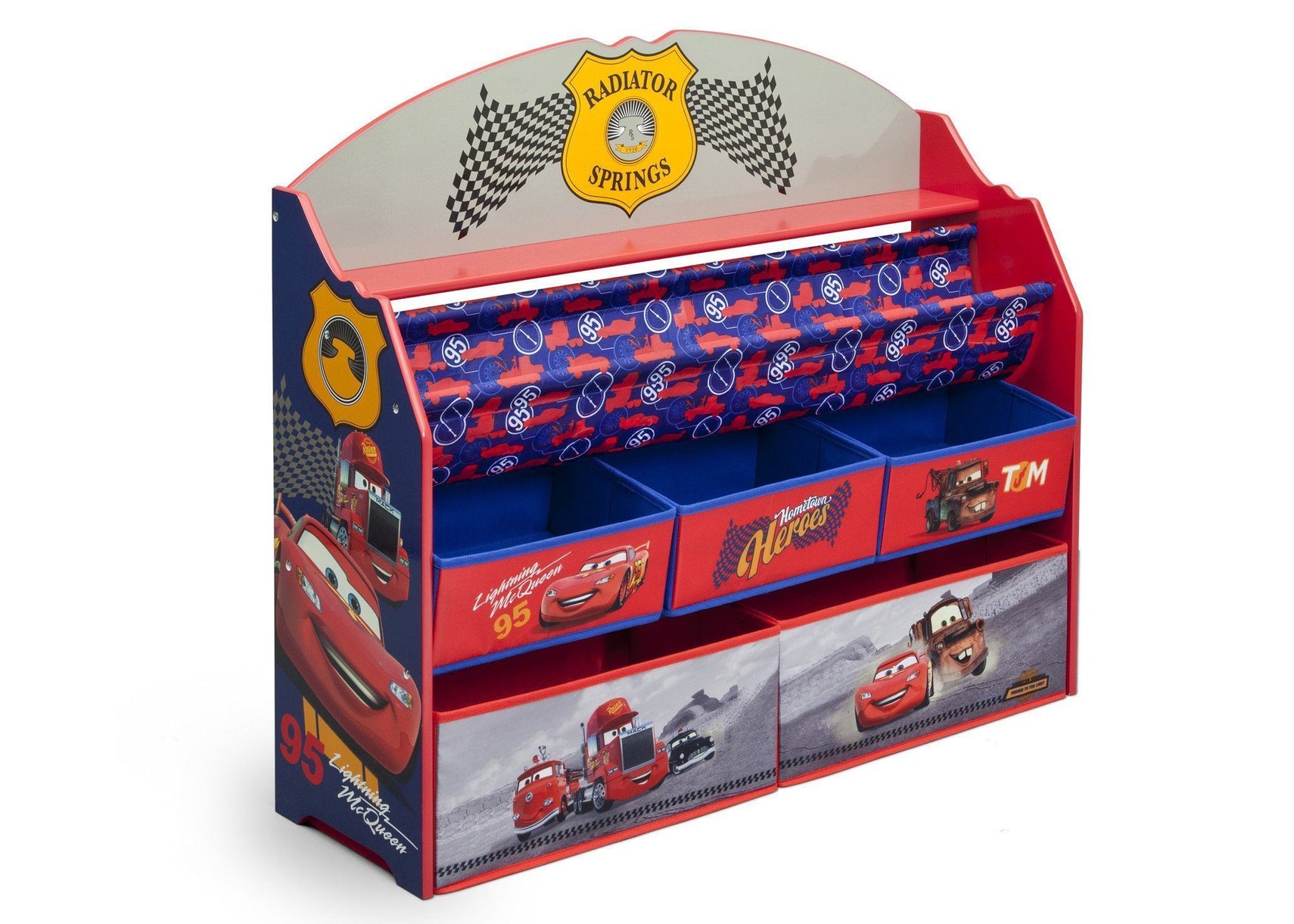 Delta Children Cars Deluxe Book & Toy Organizer Right Side View a1a Cars Heroes (1010)
