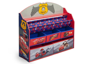 Delta Children Cars Deluxe Book & Toy Organizer Right Side View a1a Cars Heroes (1010) 0-Cars Deluxe Book & Toy Organizer
