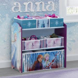 Delta Children Frozen II Multi-Bin Toy Organizer, Hangtag View 17-Frozen II Multi-Bin Toy Organizer