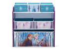 Delta Children Frozen II Multi-Bin Toy Organizer, Front Silo View 1-Frozen II Multi-Bin Toy Organizer