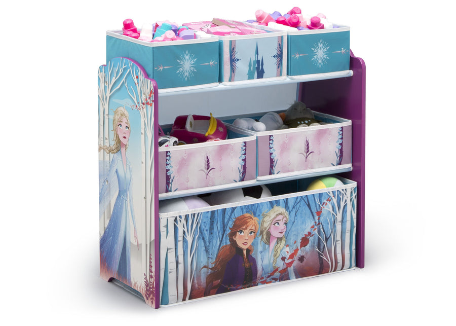 Delta Children Frozen II Multi-Bin Toy Organizer, Right Silo View 2-Frozen II Multi-Bin Toy Organizer