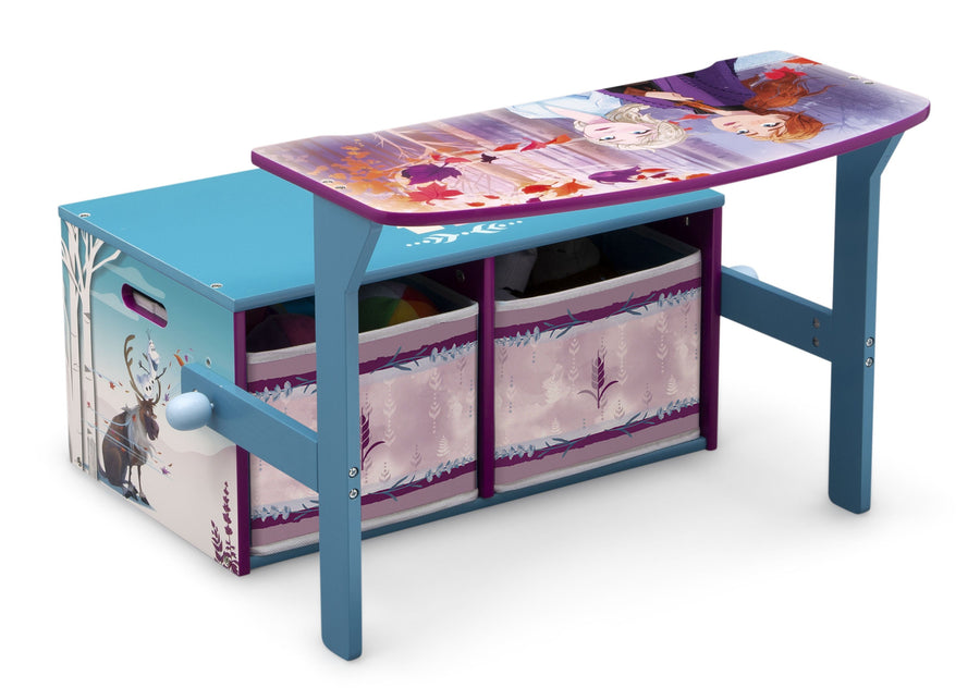 Delta Children Frozen 2 (1097) Convertible Activity Bench, Right Silo Desk View 7-Frozen II Convertible Activity Bench