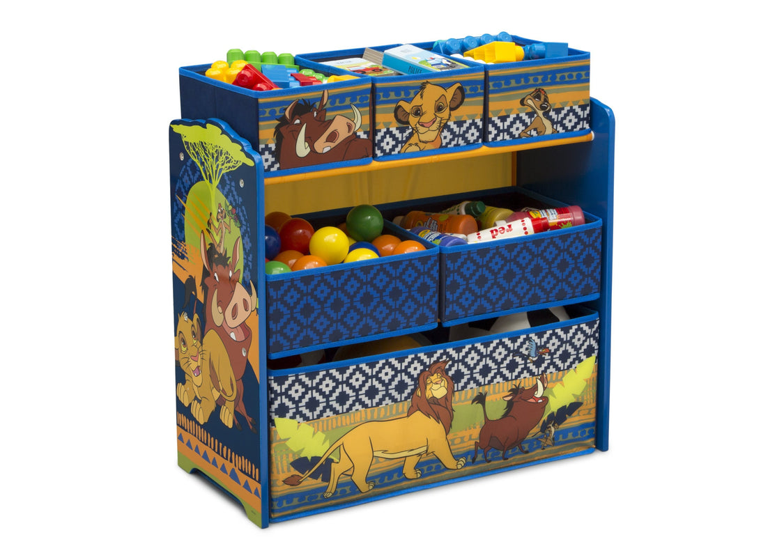 Delta Children The Lion King (1079) 6-Bin Design & Store Toy Storage Organizer, Right Silo View