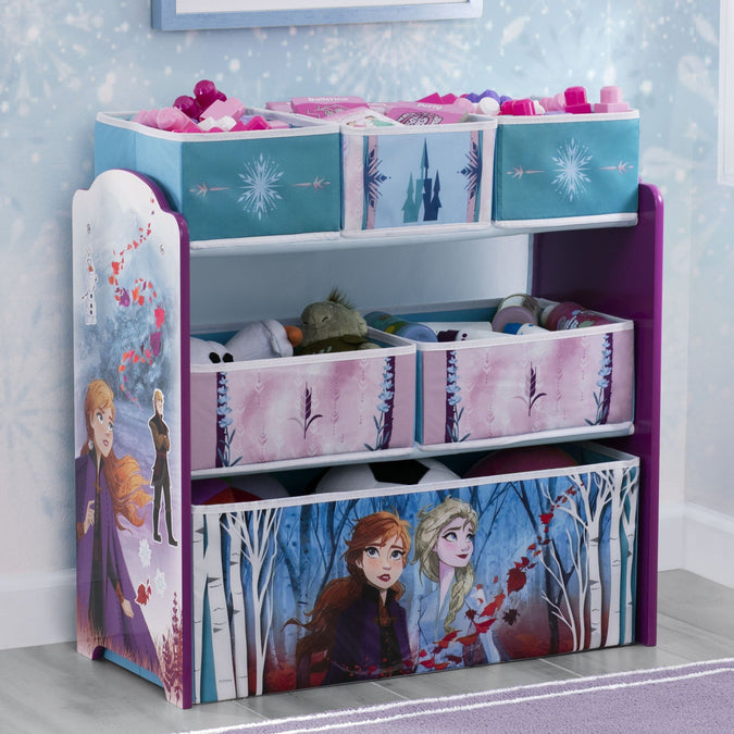 Delta Children Frozen 2 (1097) Design and Store 6 Bin Toy Organizer 6-Frozen II Design and Store 6 Bin Toy Organizer