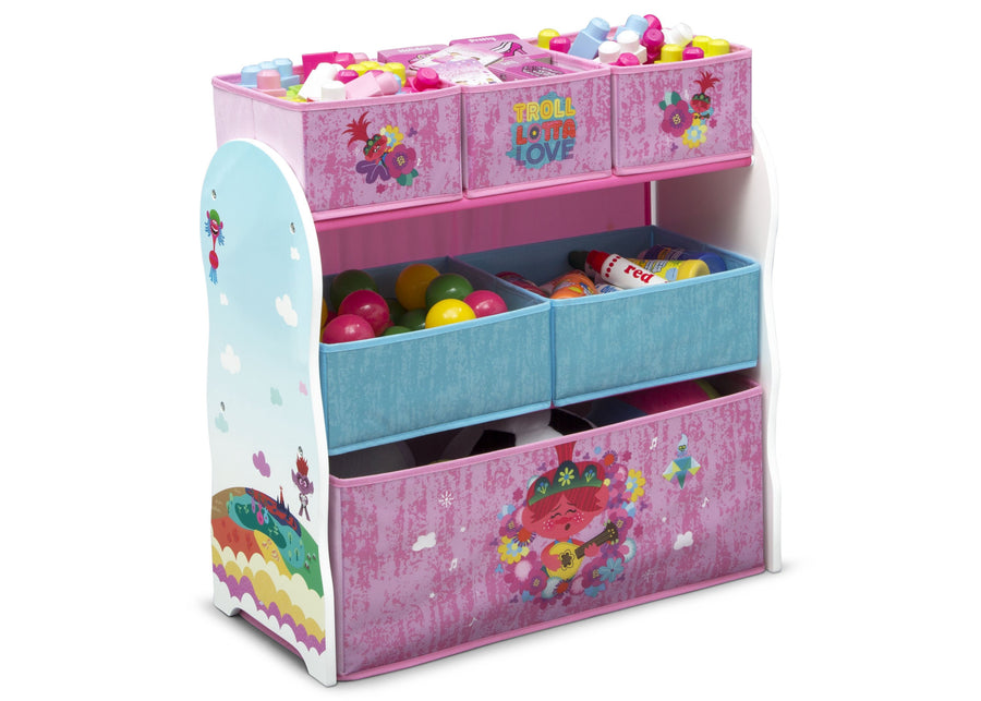 Trolls World Tour (1177) 4-Trolls World Tour Design and Store 6 Bin Toy Organizer