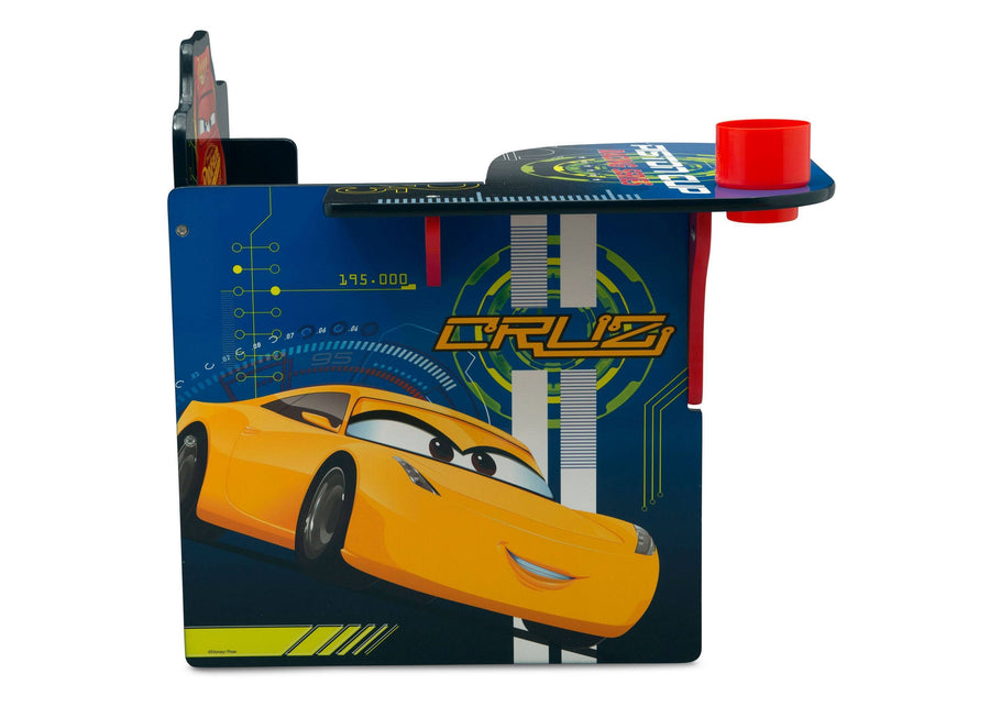 Delta Children Cars (1014) Chair Desk with Storage Bin, Right Side, a4a Disney Cars (1014) 4-Cars Chair Desk with Storage Bin