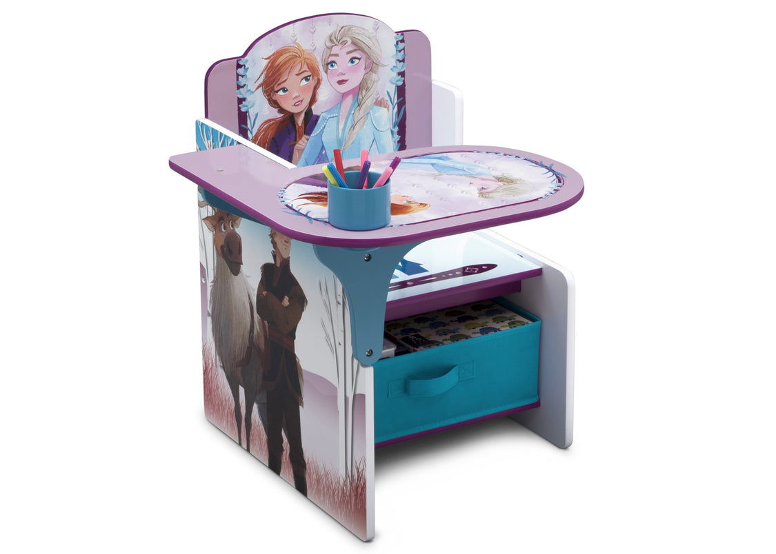 Delta Children Frozen 2 (1097) Chair Desk with Storage Bin, Right Silo View