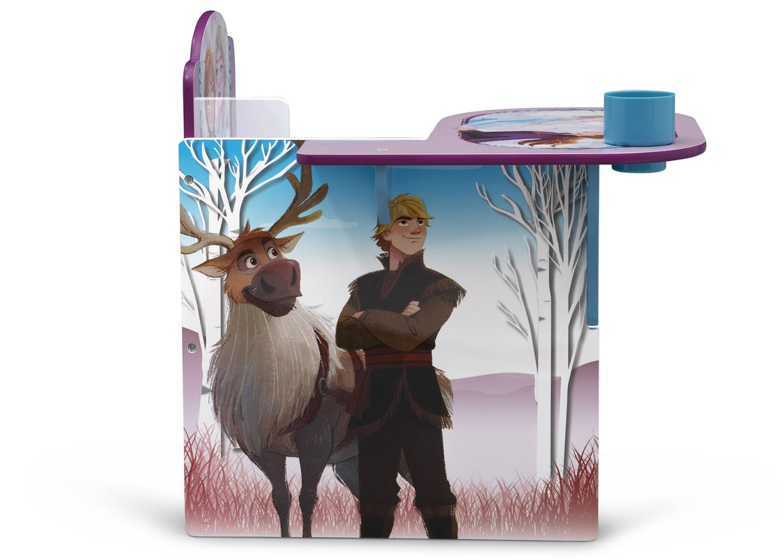 Delta Children Frozen 2 (1097) Chair Desk with Storage Bin, Kristoff and Sven Side View