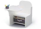 Delta Children MySize Chair Desk Bianca White (130) Left Silo View 9-MySize Chair Desk
