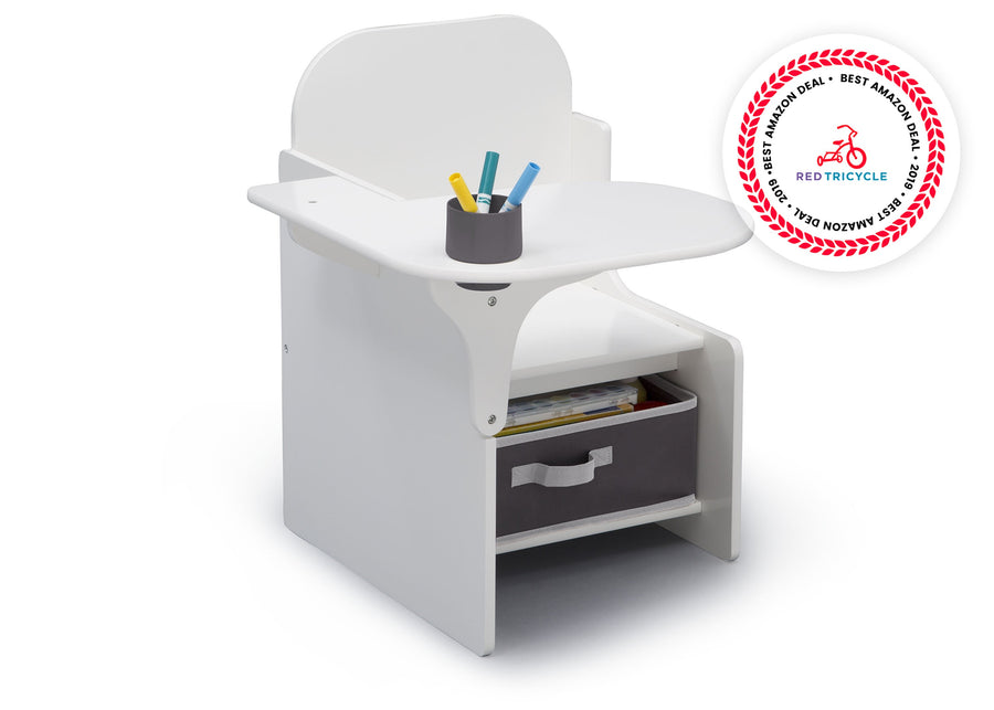 Delta Children MySize Chair Desk Bianca White 130 Right Silo View 7-MySize Chair Desk
