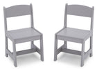Grey (026) 3-MySize Wood Kids Chairs for Playroom (Pack of 2)