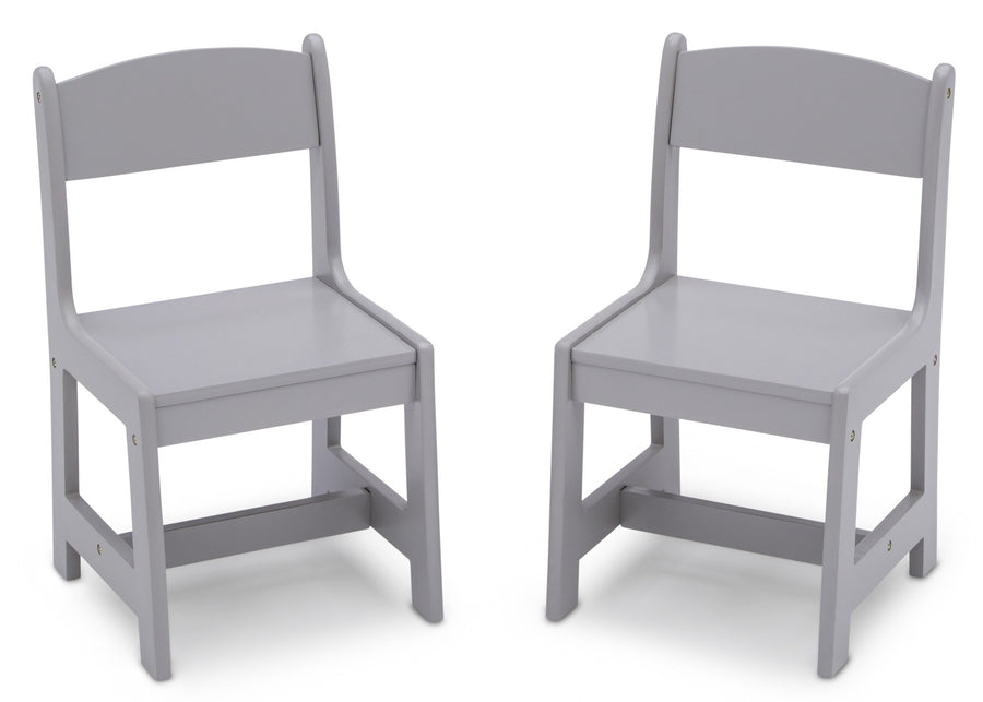 Grey (026) 3-MySize Wood Kids Chairs for Playroom (Pack of 2)