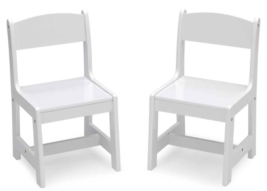 MySize Wood Kids Chairs for Playroom Bianca White (130)