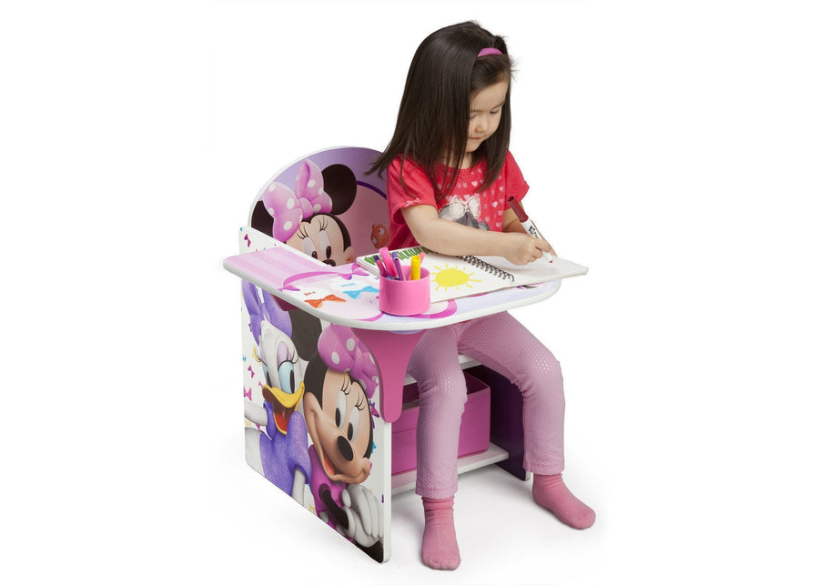 Style-1 (1058) Minnie Mouse (1058) 3-Minnie Mouse Chair Desk with Storage Bin