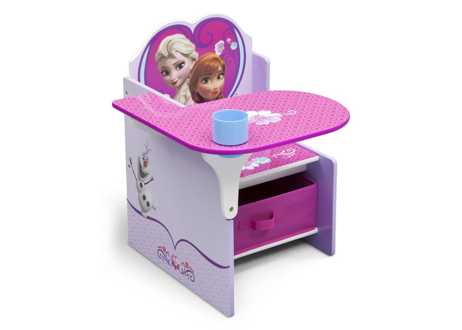 Delta Children Frozen Chair Desk with Storage Bin, Right View a1a Frozen (1089) 1-Frozen Chair Desk with Storage Bin