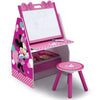 Minnie Mouse (R1063) 6-Minnie Mouse Deluxe Kids Art Table - Easel, Desk, Stool, Toy Organizer