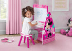 Minnie Mouse (R1063) 1-Minnie Mouse Deluxe Kids Art Table - Easel, Desk, Stool, Toy Organizer