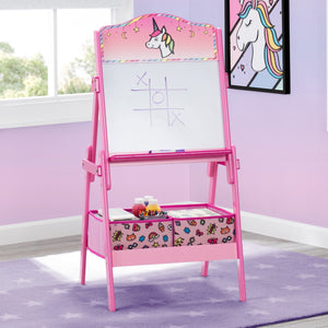 Delta Children Rainbow Dreams (1221) Wooden Activity Easel with Storage, Hangtag View 17-Rainbow Dreams Wooden Activity Easel with Storage