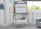 Light Grey and White (1176) 1-Chelsea Double-Sided Storage Easel with Paper Roll and Magnets | Dry Erase Surface & Chalkboard Surface