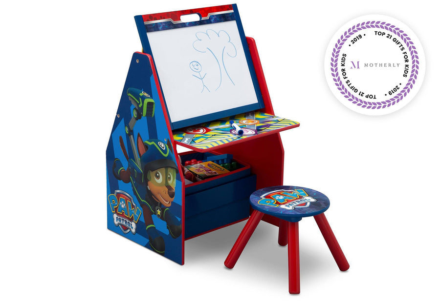 PAW Patrol (R1121) 3-PAW Patrol Deluxe Kids Art Table - Easel, Desk, Stool, Toy Organizer