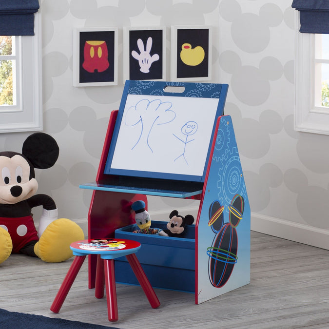 Mickey Mouse Clubhouse (R1051) 1-Mickey Mouse Activity Center - Easel Desk with Stool & Toy Organizer