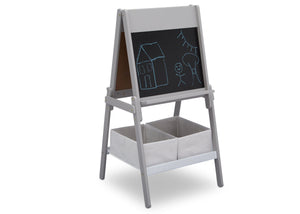 Delta Children Grey (026) MySize Double-Sided Storage Easel, Right Angle Chalk, a4a 5