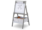 Delta Children Grey (026) Classic Kids Whiteboard/Dry Erase Easel with Paper Roll and Storage Left Silo View 4-Classic Kids Whiteboard/Dry Erase Easel with Paper Roll and Storage