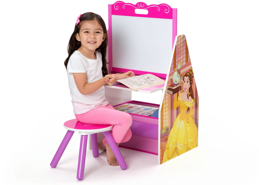 Princess (R1034) 2-Princess Activity Center - Easel Desk with Stool & Toy Organizer