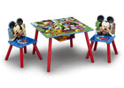 Mickey Hot Dog (1054) 2-Mickey Mouse Kids Table and Chair Set with Storage