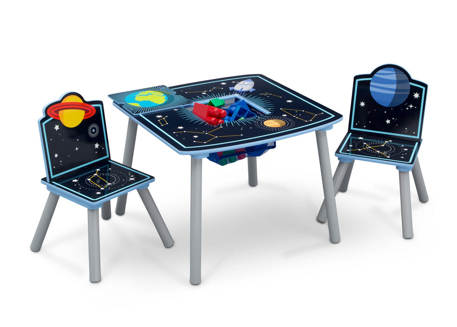 Space Adventures Kids Wood Table and Chair Set with Storage 3-Space Adventures Kids Wood Table and Chair Set with Storage