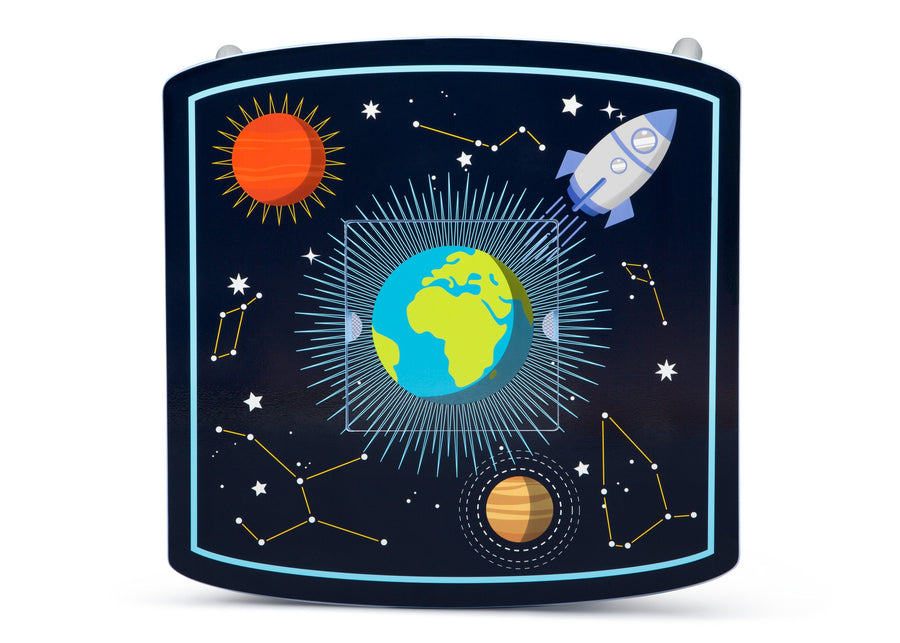 Delta Children Space Adventures (1223) Kids Wood Table and Chair Set with Storage, Tabletop View 5-Space Adventures Kids Wood Table and Chair Set with Storage