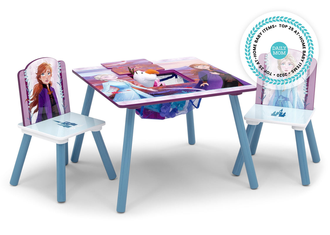 Delta Children Frozen 2 1097 Table and Chair Set with Storage, Right Silo View