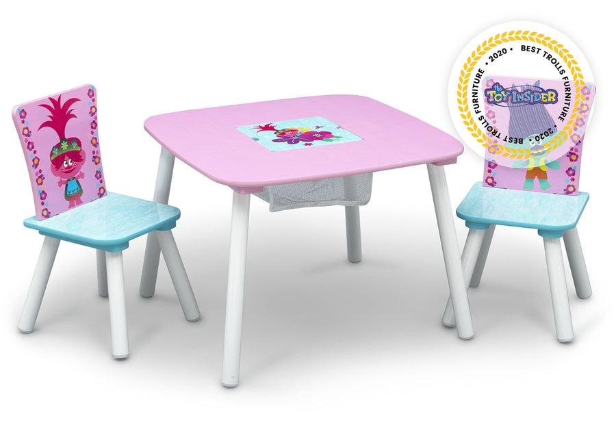 Delta Children Trolls World Tour 1177 Table and Chair Set with Storage, Right Silo View 2-Trolls World Tour Table and Chair Set with Storage