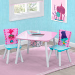 Delta Children Trolls World Tour (1177) Table and Chair Set with Storage