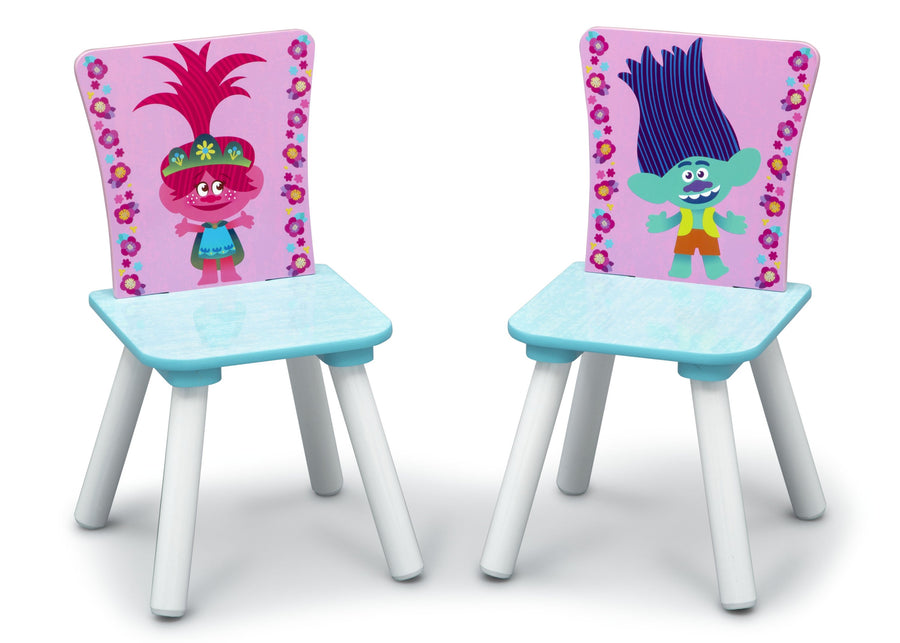 Delta Children Trolls World Tour (1177) Table and Chair Set with Storage, Chairs View 8-Trolls World Tour Table and Chair Set with Storage