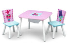 Delta Children Trolls World Tour (1177) Table and Chair Set with Storage, Left Silo View 4-Trolls World Tour Table and Chair Set with Storage