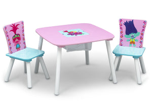 Delta Children Trolls World Tour (1177) Table and Chair Set with Storage, Right Silo View 2