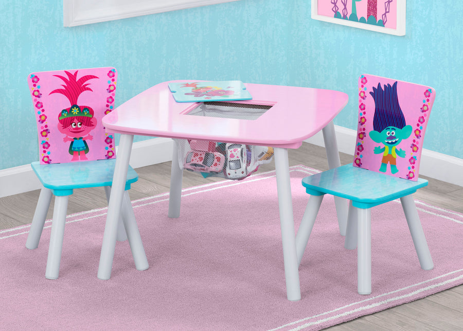 Delta Children Trolls World Tour (1177) Table and Chair Set with Storage, Hangtag View 1-Trolls World Tour Table and Chair Set with Storage