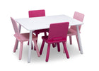 Bianca White (130) 10-Kids Table and Chair Set (4 Chairs Included)