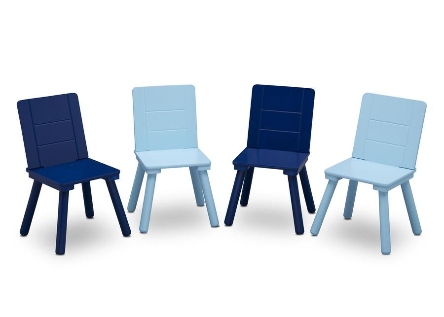 Grey (026) 5-Kids Table and Chair Set (4 Chairs Included)