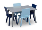 Grey (026) 4-Kids Table and Chair Set (4 Chairs Included)
