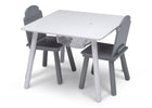 Light Grey and White (1176) 3-Finn Table and Chair Set