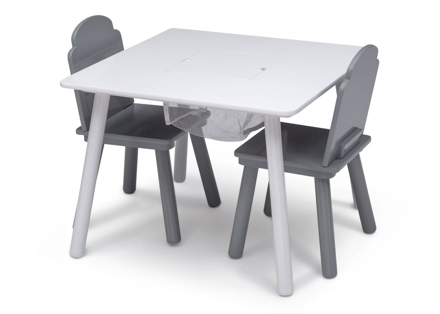 Light Grey and White (1176) 3-Finn Table and Chair Set