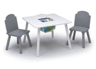 Light Grey and White (1176) 2-Finn Table and Chair Set