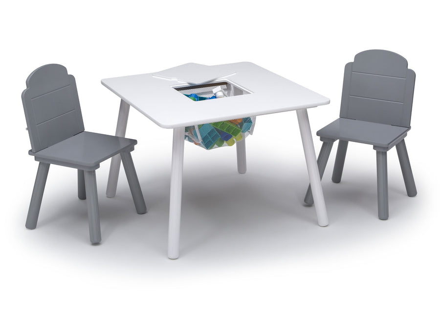 Light Grey and White (1176) 2-Finn Table and Chair Set