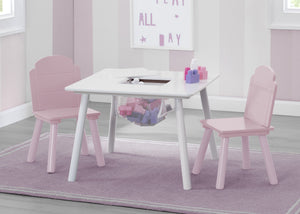 Light Pink and White (4003) 4-Finn Table and Chair Set